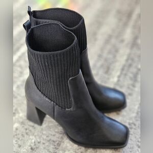 Lulus Naynee Square Toe Mid-Calf Boots - Black - Size 11